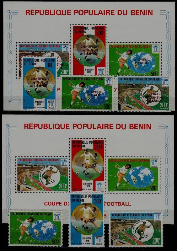 Benin 397-402a MNH Football-78 6v+2s/s SCV55