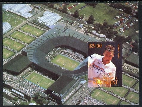 St Vincent - Bequia 1988 International Tennis Players $5 ...