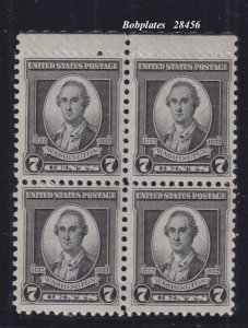 BOBPLATES #712 Washington Block F-VF LH SCV=$2.9