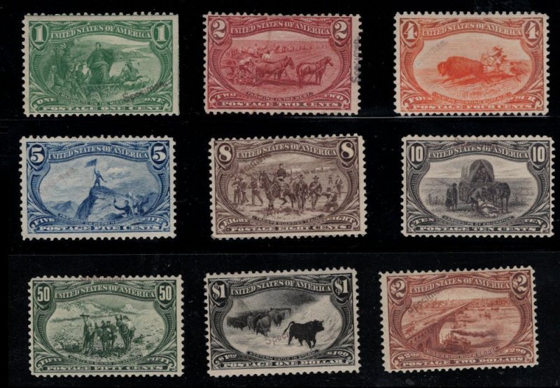 MALACK 285 - 293S F/VF OG H, COMPLETE SPECIMEN SET, ..MORE.. k1263 