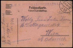 Austria Empire WWI Feldpost KuK Feldpostamt 340b Feldmarodenhaus Cover G68036