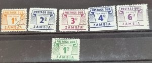 ZAMBIA Vintage Postage Due stamps lot