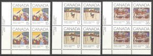 Canada Sc# 870-872 MNH PB LL 1980 15c-35c Christmas