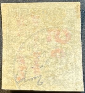 FRENCH CONGO # 16-USED---SINGLE---OVERPRINT TO LEFT---1892