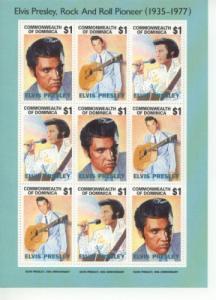 1993 Dominica Elvis Presley Rock & Roll - MS9 1544 MNH