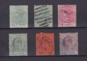 Lagos QV/KEVII 1874/1904 Collection Of 6 VFU/MH (2) BP8922