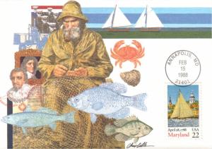 #2342 Maryland Statehood Maxi FDC