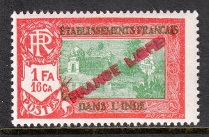 French India - Scott #128 - MH - Pencil/rev. - SCV $4.75