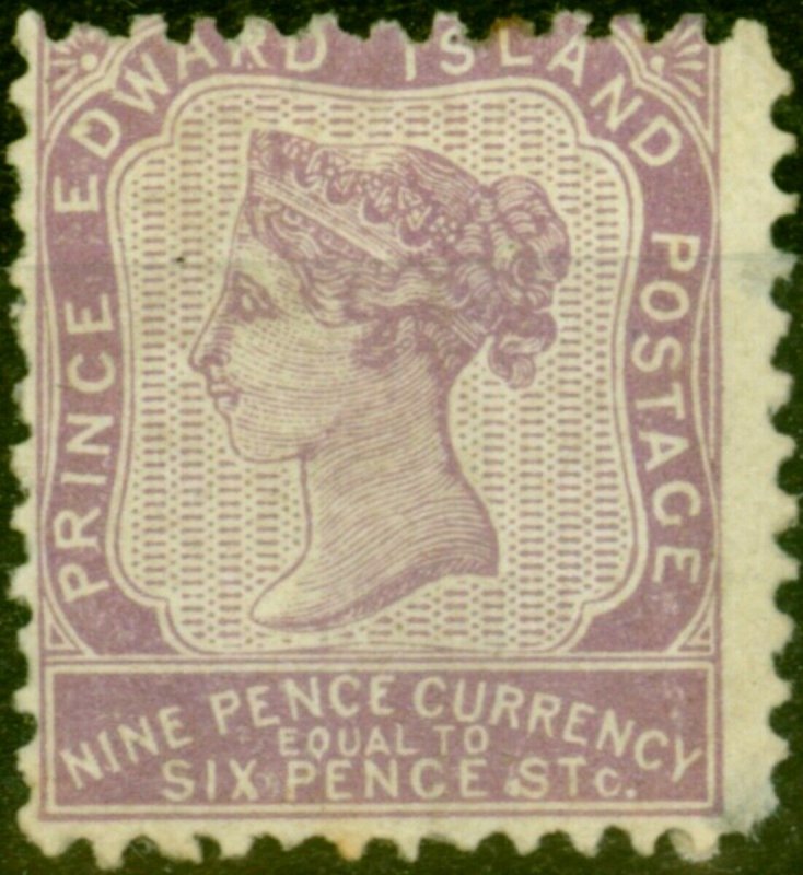 Prince Edward Is 1863 9d Lilac SG19 Fine Mtd Mint 