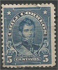 CHILE, 1911, used 5c, O’Higgins, Scott 101