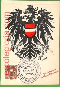 32950 - AUSTRIA - MAXIMUM CARD - 26.10.1945 - Heraldry-