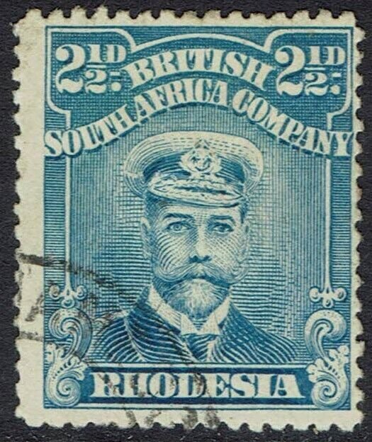 RHODESIA 1913 KGV ADMIRAL 2½D PERF 15 USED