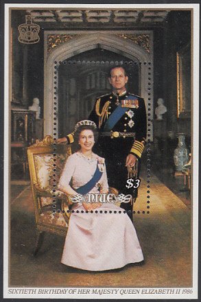 Niue 1986 MH Sc #514 $3 QEII, Prince Philip QEII's 60th Birthday