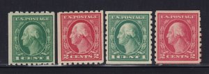 410-413 Set VF-XF original gum lightly hinged nice color cv $ 145 ! see pic !