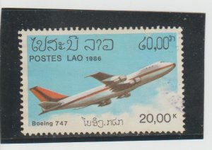 Laos  Scott#  C120  Used  (1986 Boeing 747)