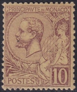 Monaco 1891 Sc 15 MH*