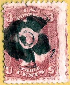 US 1860s Civil War Era Fancy Cancel:  Albany PATENT~ Skinner-Eno #PN-F 19.....9m