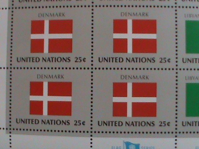 ​UNITED NATION-1988 SC#532-535 U. N. FLAGS SERIES MNH FULL SHEET- VERY FINE