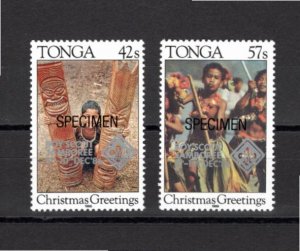 Tonga 1986 MNH Sc 644-5 SPECIMENS