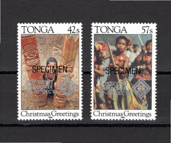 Tonga 1986 MNH Sc 644-5 SPECIMENS