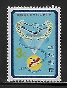 Ryukyu Islands 134 1965 ICY 20th UN single MNH