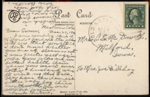 19USA Colorado Nebraska 1916 RPO Holdredge and Sterling Train Cancel Cover 94531