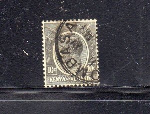 KENYA,UGANDA&TANZANIA #22 1922 10c KING GEORGE V F-VF USED b