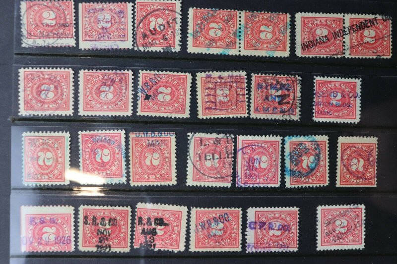 US sc#R229 252 red pink Documentary revenue cancel variety perfin SOTN Co dated