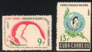 CUBA Sc# 751-752  WOMENS' FEDERATION  Cpl set of 2  1962  MNH  mint