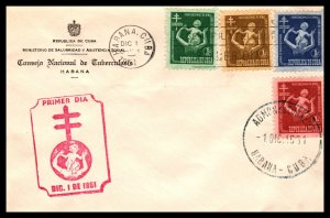 Cuba RA12-RA15 U/A FDC