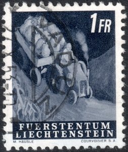 Liechtenstein #258  Used - Tractor and Potatoes (1951)