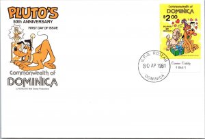 Dominica FDC 1981 - Pluto's 50th Annivesary - Roseau - Single - F65022