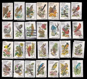 US 1953-2002, Used Complete Set of 50 - US Birds and Flowers