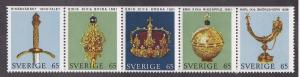 Sweden # 899-903, Swedish Crown Regalia, NH, 1/2 Cat.