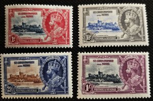 St. Christopher & Nevis 1935 #72-75 MH SCV $10.80