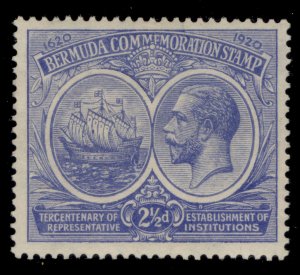 BERMUDA GV SG66, 2½d bright blue, M MINT. Cat £20.