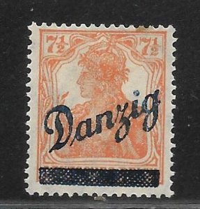 Danzig - Regular Issue - Scott #35 7-1/2pf Orange F VF Unused (MH)