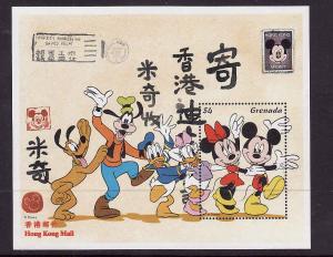 Disney-Grenada-Sc #2610-Unused NH sheet-1997-Mickey visits H