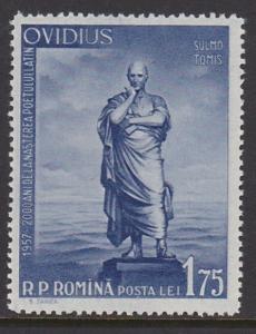 1183 1957 Statue of Ovid Constanta MNH