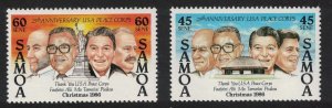 Samoa Christmas Peace Corps 2v 1986 MNH SC#685-686 SG#741-742