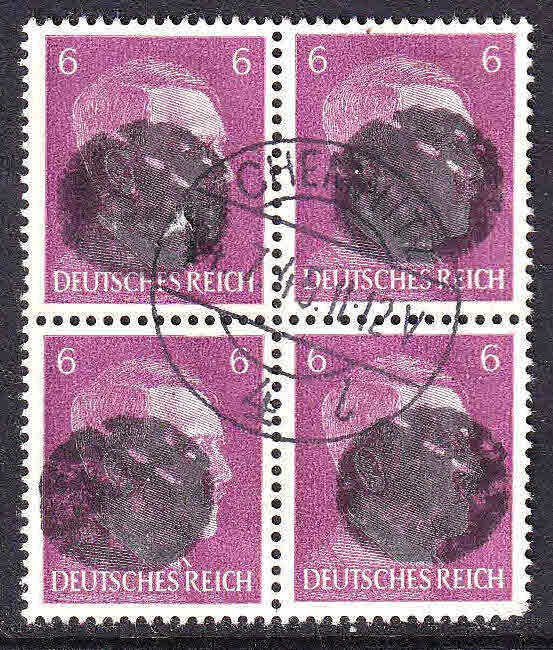 GERMANY 510 BLOCK 4 LOCAL SCHWÄRZUNGEN CHEMNITZ OVERPRINT CDS VF #2