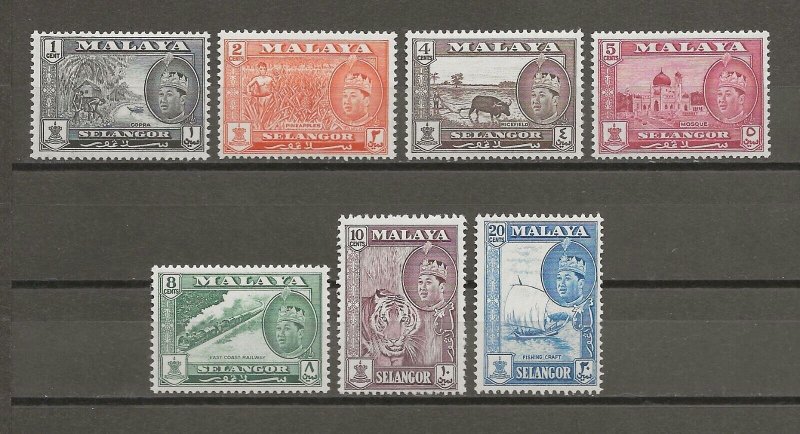 MALAYA/SELANGOR 1961/62 SG 129/35 MNH Cat £32