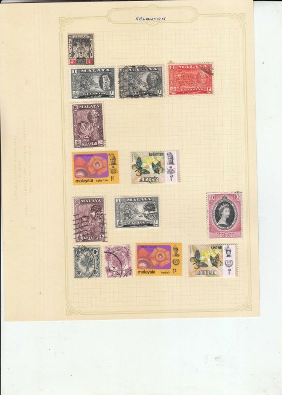 MALAYSIA / STATES  6 ALBUM PAGES OF MINT/USED VALUES/SETS