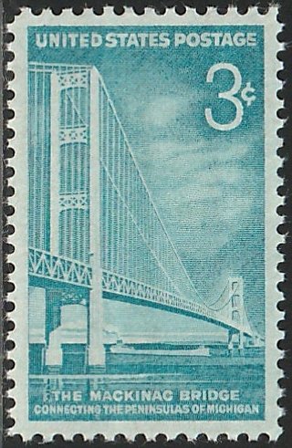 1109 MNH single Mackinac Bridge - no per item S&H fee