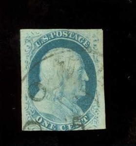US #9, 1851-56 Regular Issue, Used