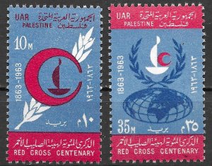 Egypt Red Cross Centenary Set of 1963, Scott N96-N97 MNH