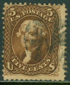 EDW1949SELL : USA 1863 Scott #76 Used. Fresh with nice perforations. Cat $120.00
