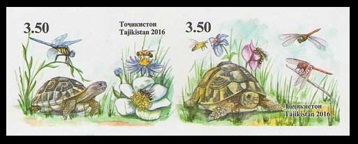 2016 Tajikistan 747b-748bPaar Turtles 30,00 €