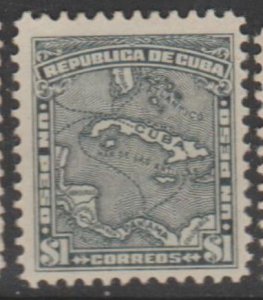 U.S. Scott #262 Map Republica de Cuba Possession Stamp - Mint Single