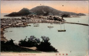 1915 Japan Prisoners of War POW CAMP Tomo Island RPPC Postcard Cover to Germany